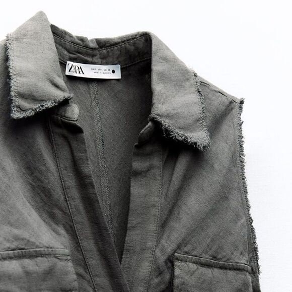 ZARA 100% LINEN SHIRT DRESS NEW - Picture 5 of 12